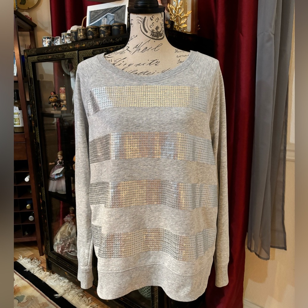 Mossimo Silver Sequins Sweatshirt